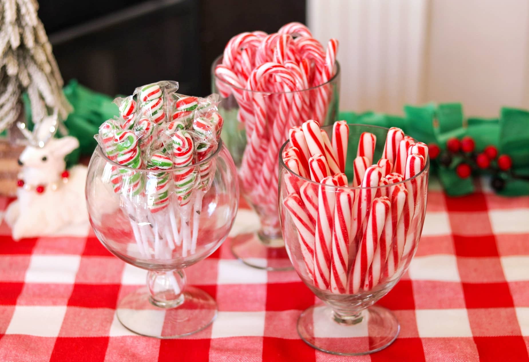 Candy Cane Bar for a Christmas movie night party 