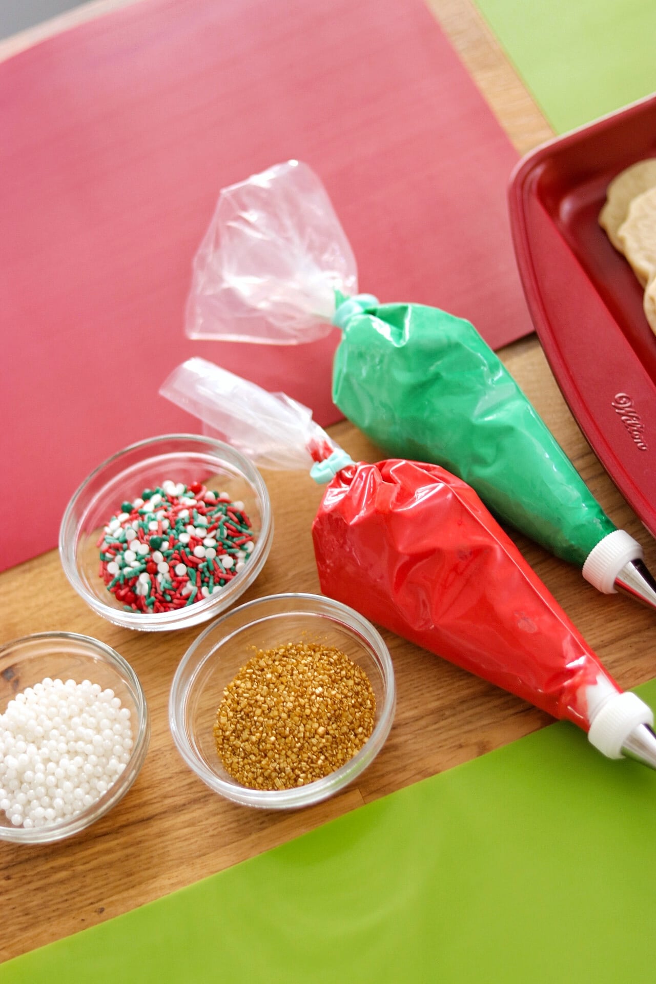 Christmas cookie decorating supplies