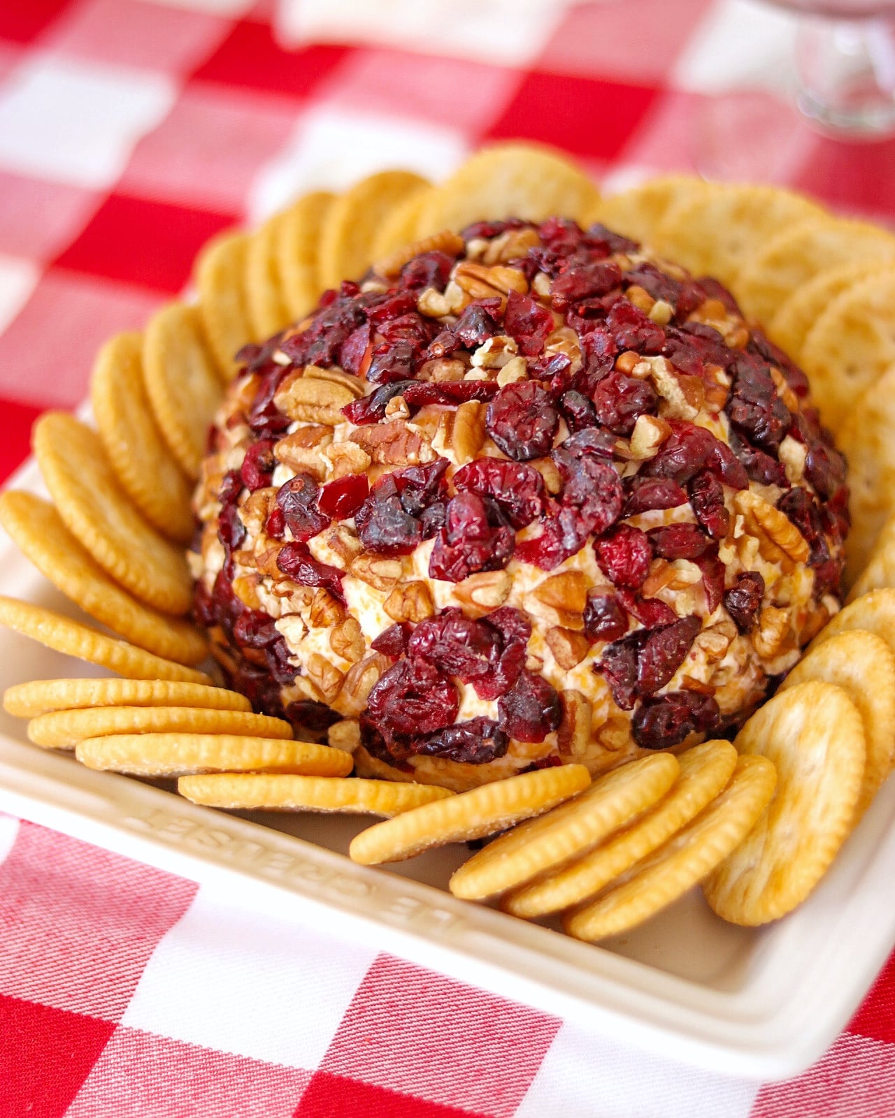 Christmas movie night food ideas:  Dried Cranberry and Nut Cheeseball