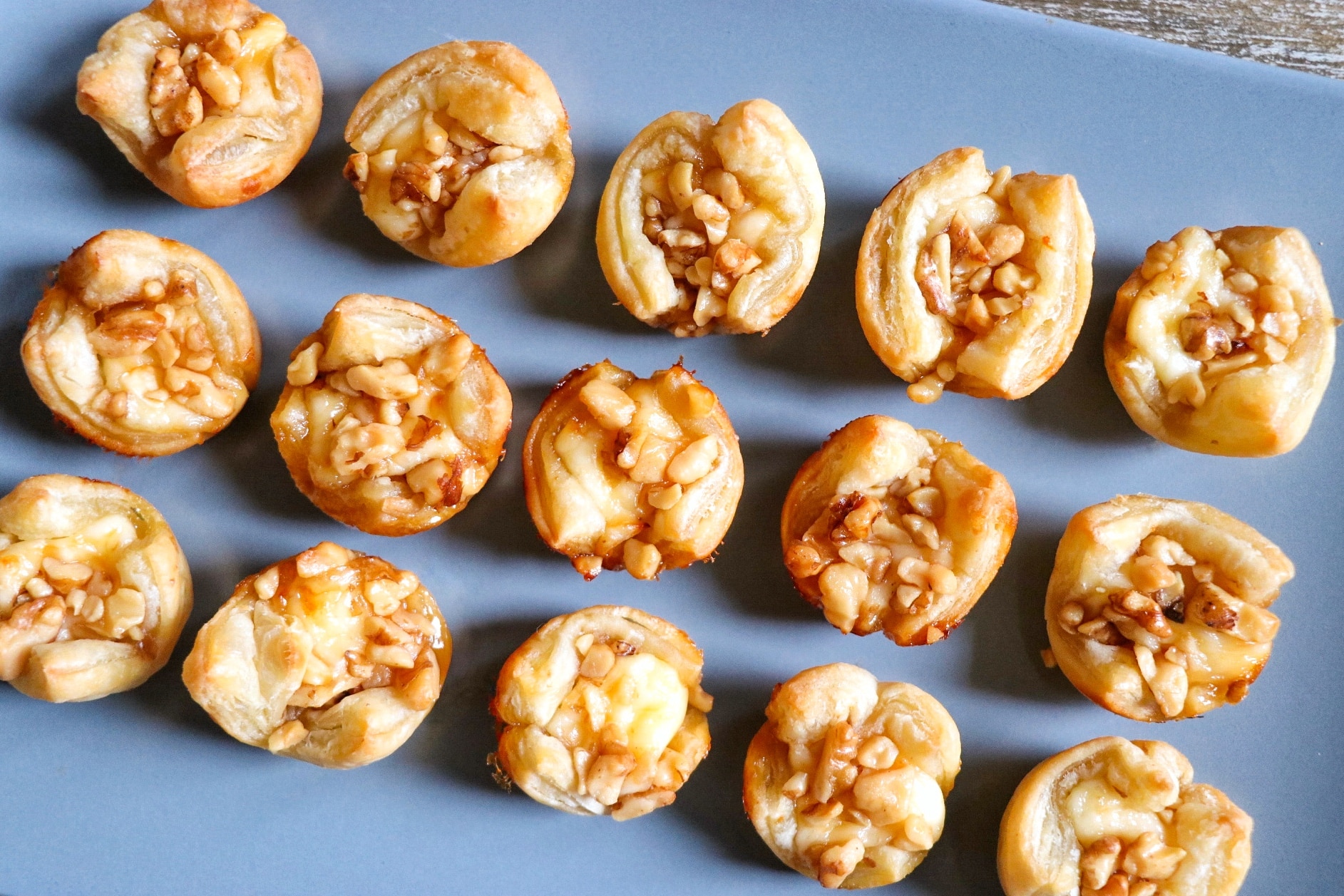 Easy walnut Brie recipe: Honey-Walnut Brie Tartlet Bites