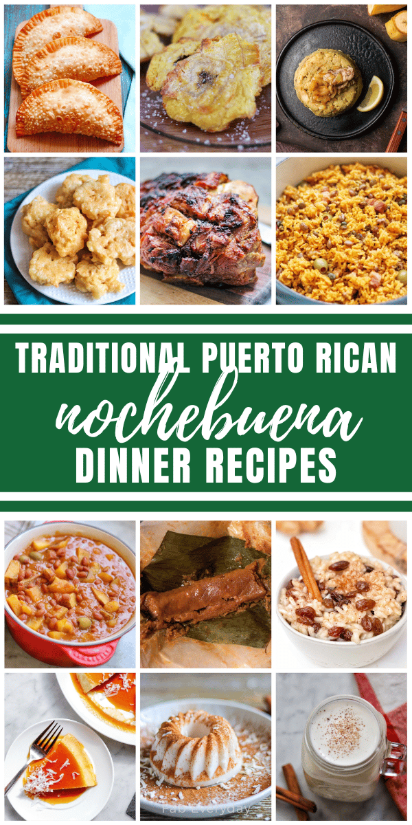 Puerto Rican Christmas dinner menu (traditional Nochebuena food)