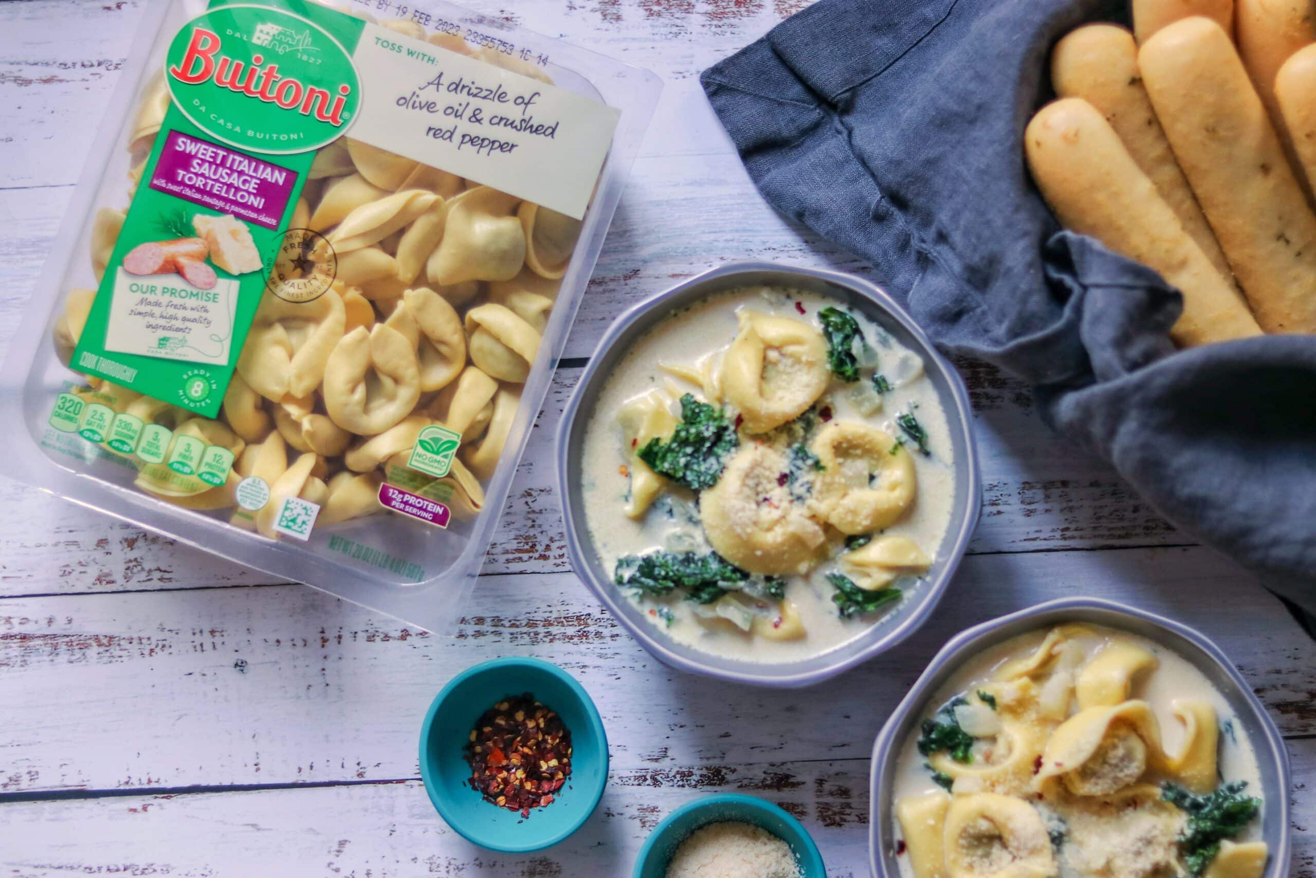How to make One-Pot Creamy Kale and Tortelloni Soup (kale soup recipe easy)