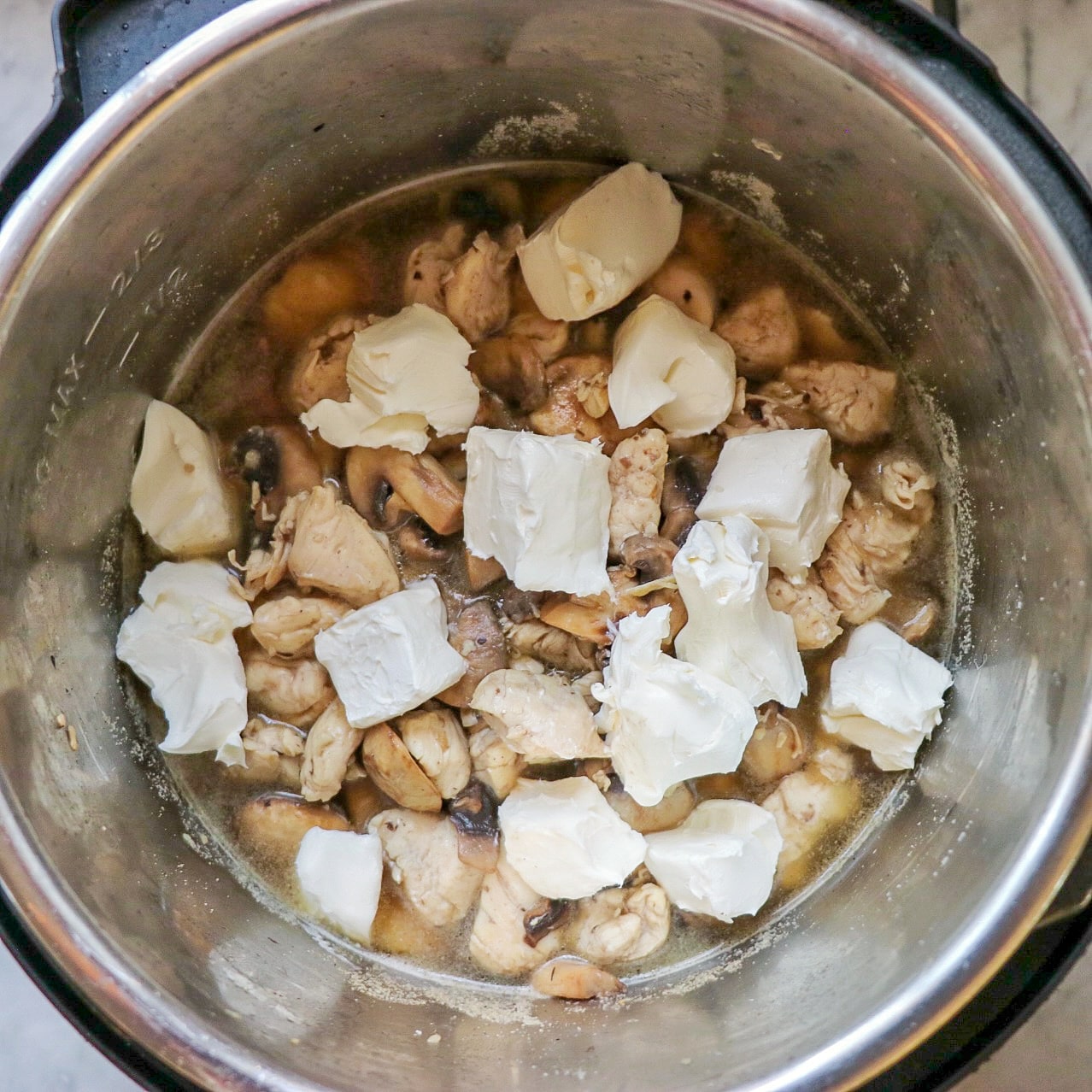 Instant Pot chicken mushroom Florentine recipe