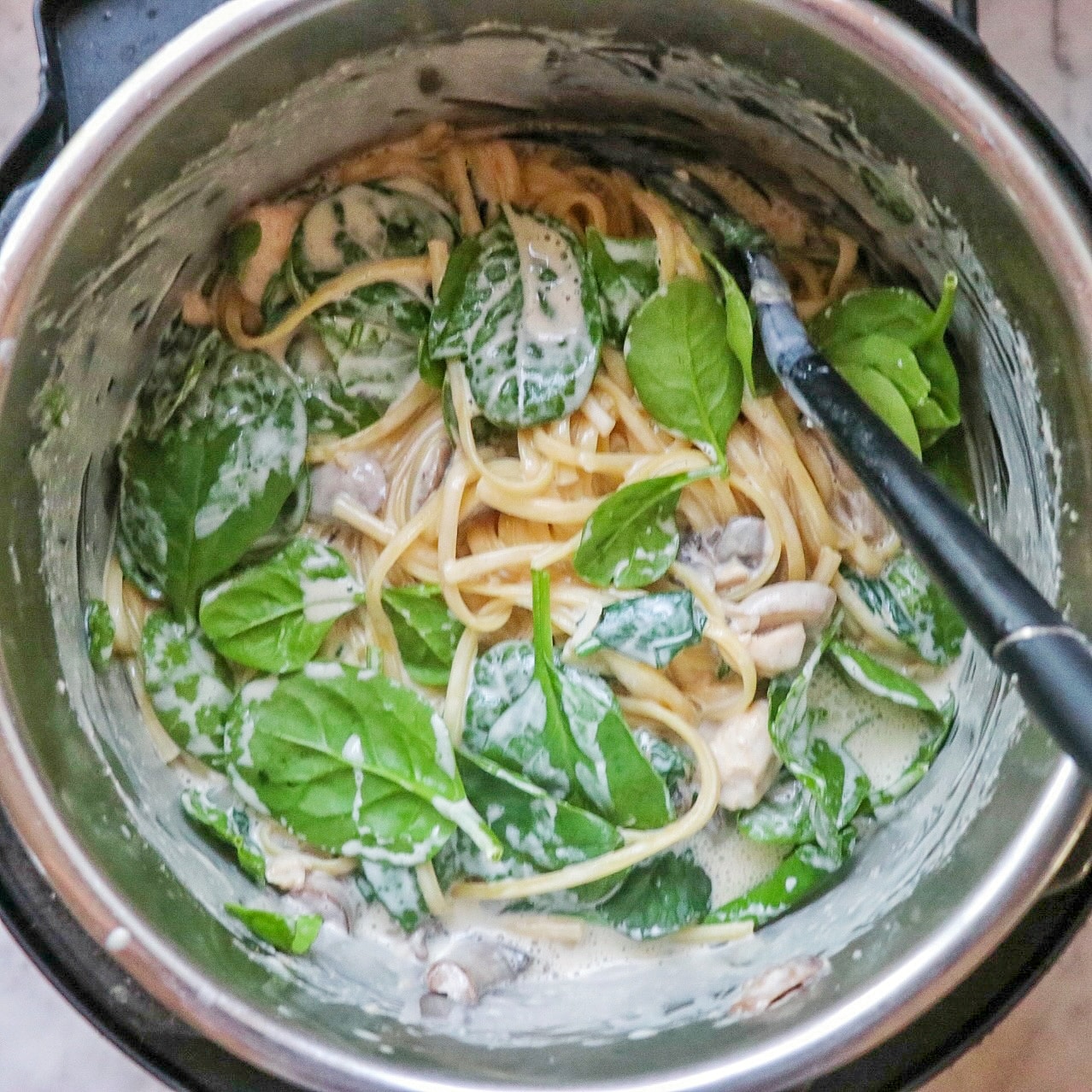 Instant Pot spinach pasta 