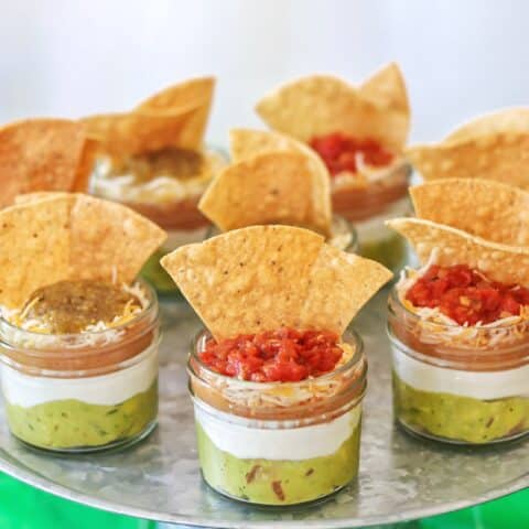 Individual Five Layer Dip Cups (easy individual cup appetizers for game day)