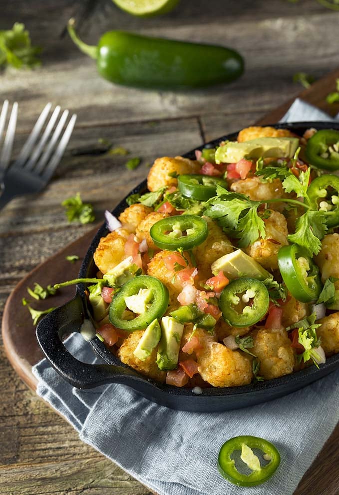 Totchos and other Loaded Tots Recipes - Easy Hot and Cool Salsa Tater Tots