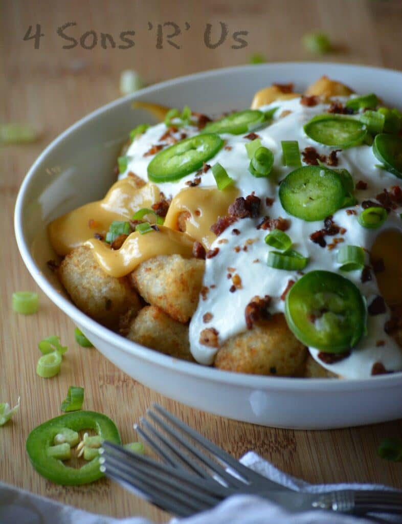 Totchos and other Loaded Tots Recipes - Jalapeno Popper Totchos