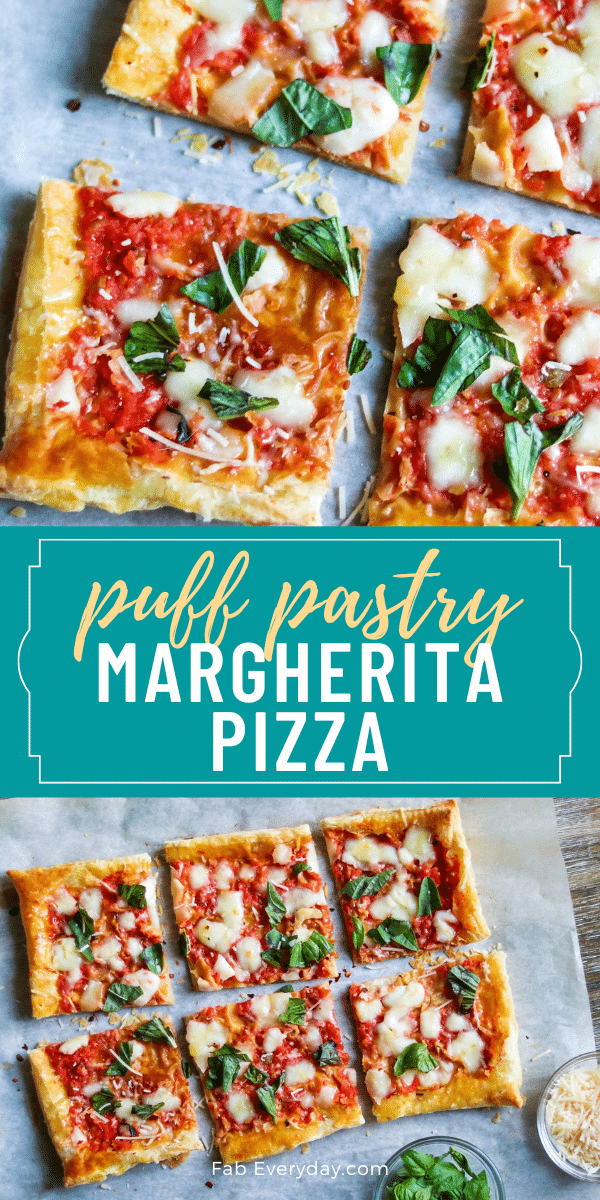 Puff Pastry Margherita Pizza (delicious and easy puff pastry pizza recipe)