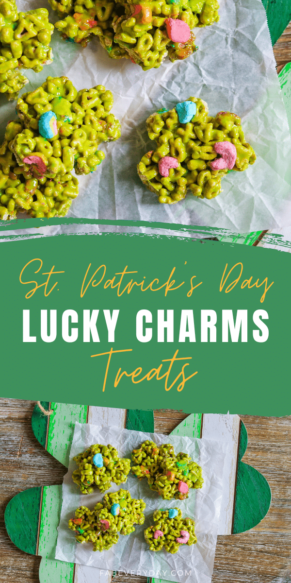 St. Patrick's Day Lucky Charms Treats (Lucky Charms marshmallow treats)