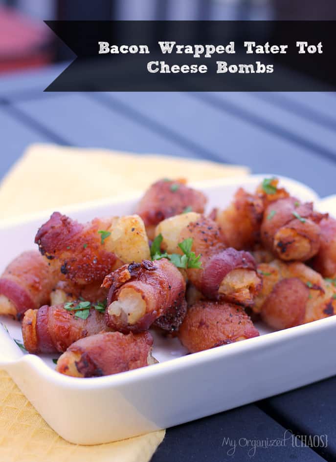 Recipes with Tater Tots - Bacon Wrapped Tater Tot Cheese Bombs