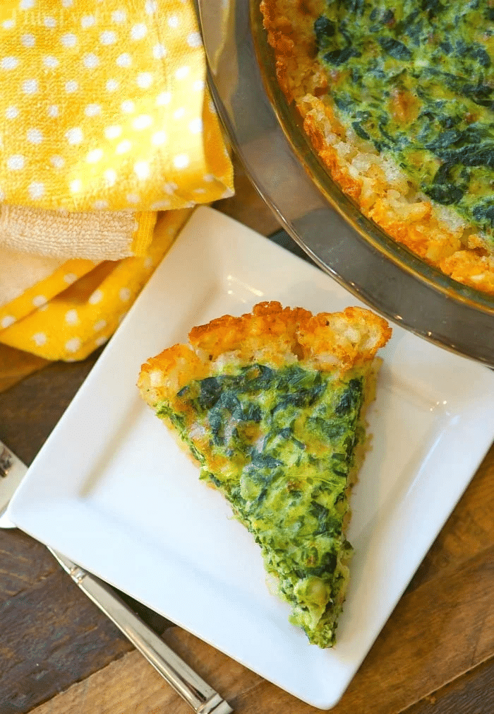 Recipes Using Tater Tots - Tater Tot Spinach Quiche
