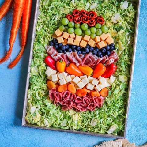 Easter Charcuterie Board ideas (Easter themed charcuterie board shaped like an Easter egg)