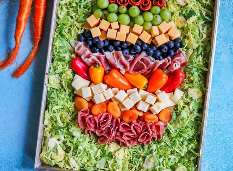 Easter Charcuterie Board ideas (Easter themed charcuterie board shaped like an Easter egg)