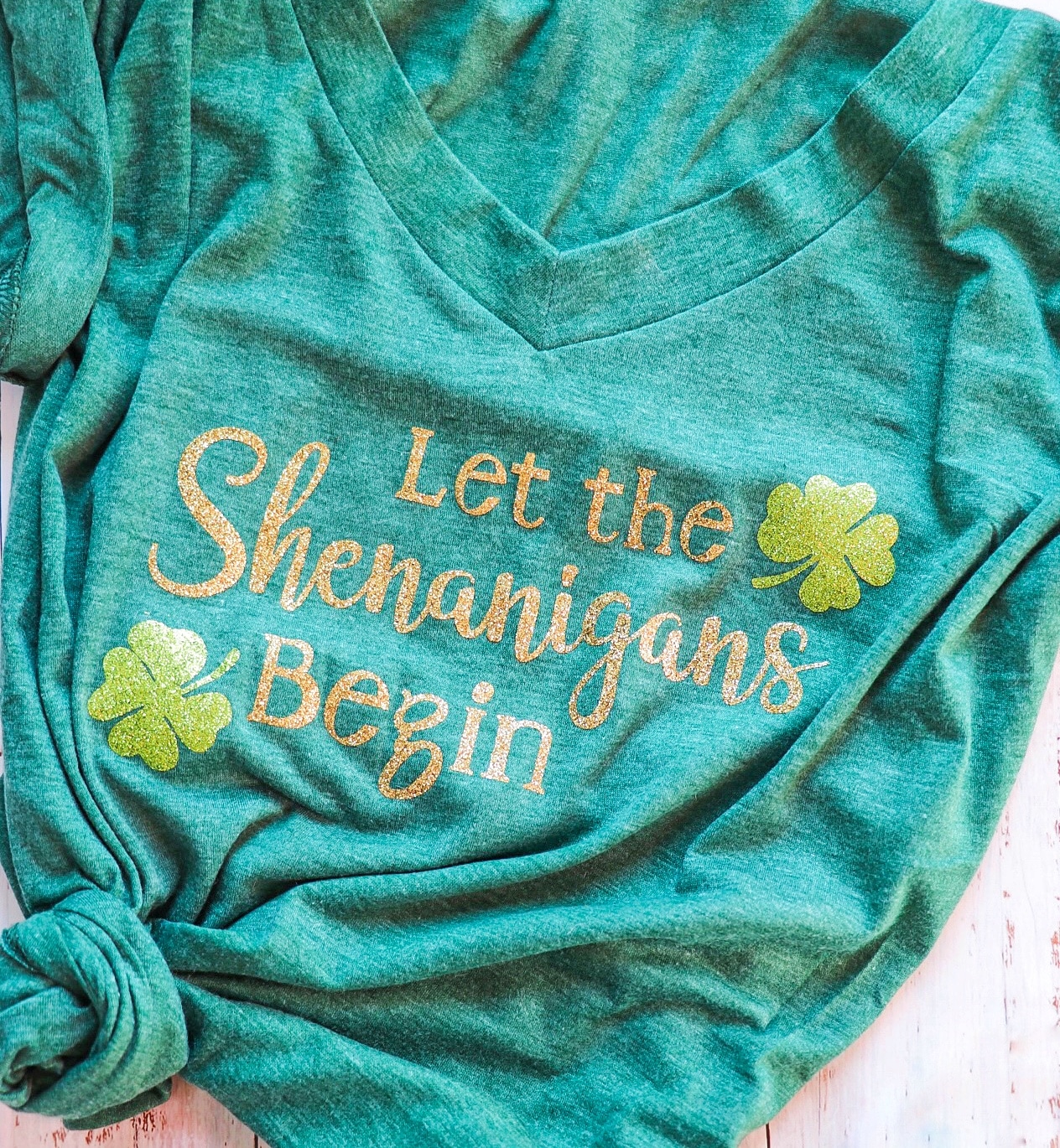 St. Patrick's Day Cricut ideas: Let the Shenanigans Begin DIY St. Patrick's Day Shirt
