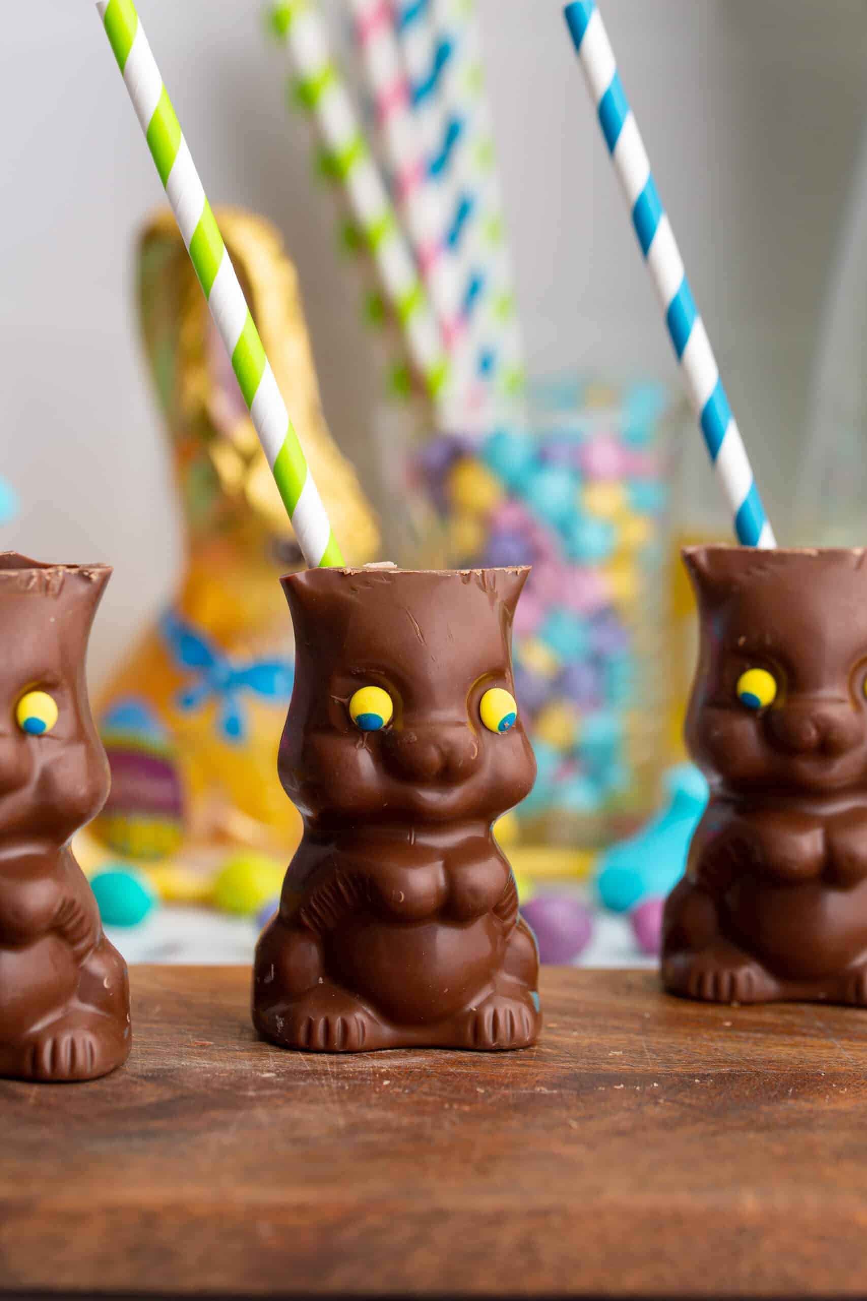 What To Do with Chocolate Bunnies: Chocolate Bunny Cups (great for a chocolate bunny shots)