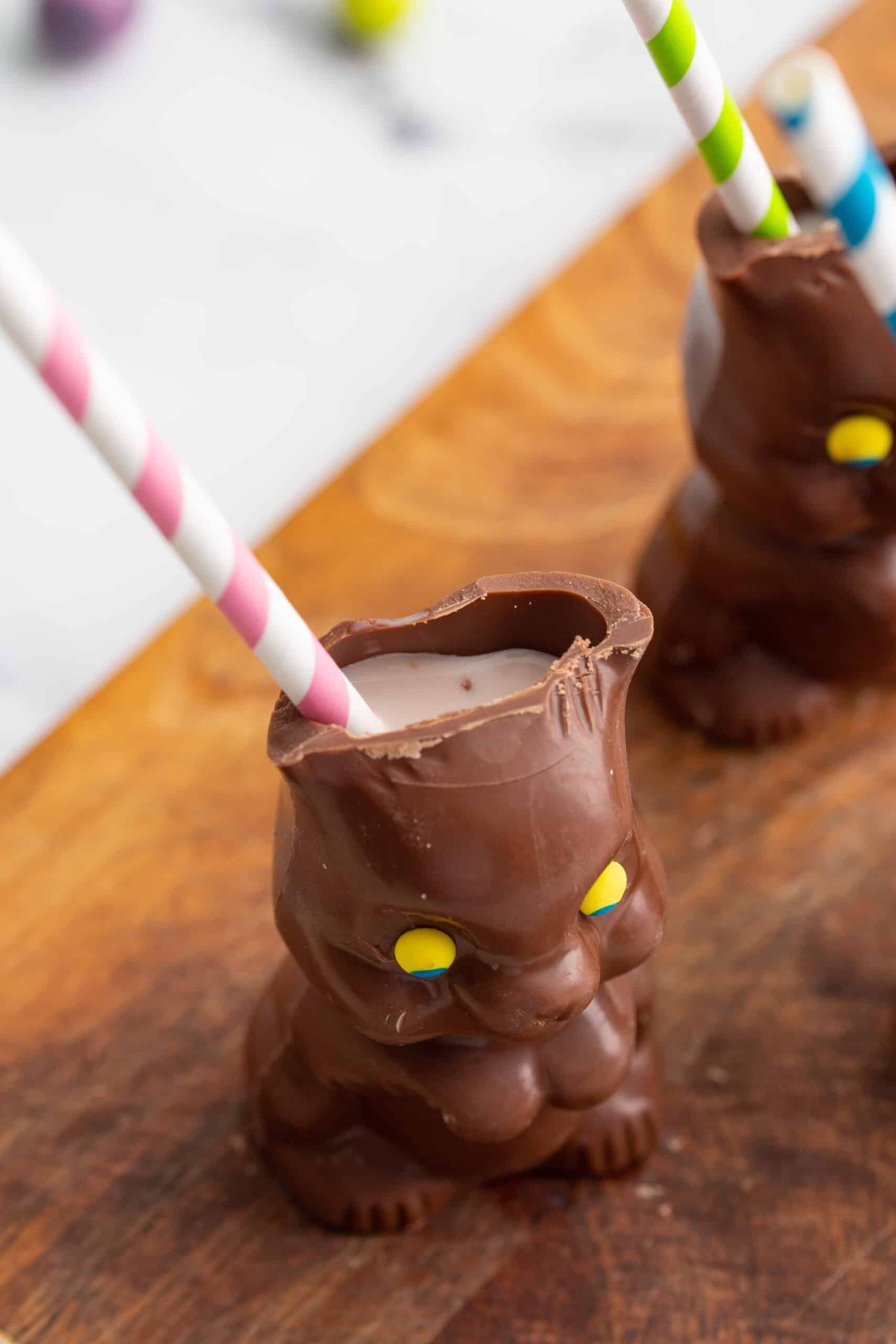 What To Do with Chocolate Bunnies: Chocolate Bunny Cups (great for a chocolate bunny cocktail)