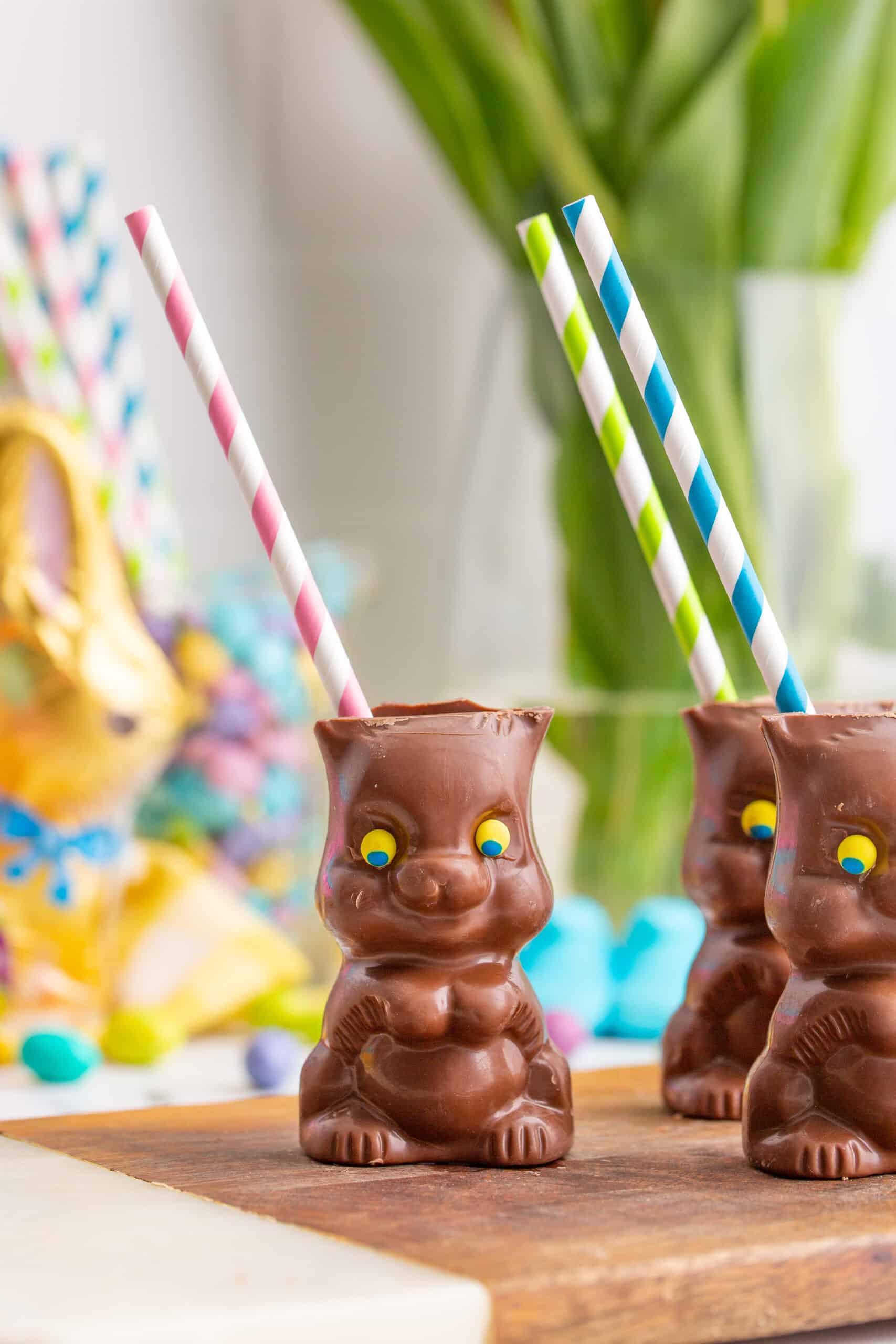 What To Do with Chocolate Bunnies: Chocolate Bunny Cups (great for a chocolate bunny cocktail)