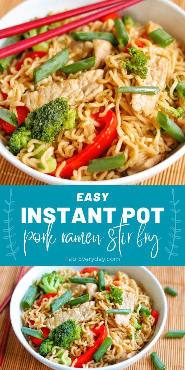 Instant Pot Pork Ramen Stir Fry (our family-favorite Instant Pot stir fry recipe)