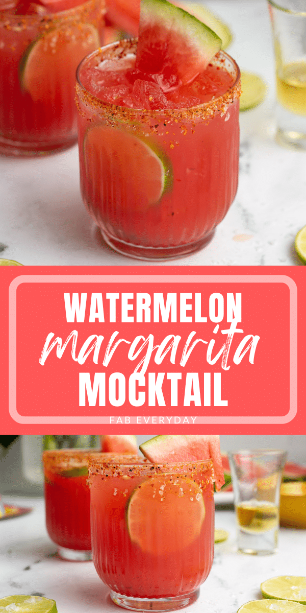 Watermelon Margarita Mocktail (virgin watermelon margarita)