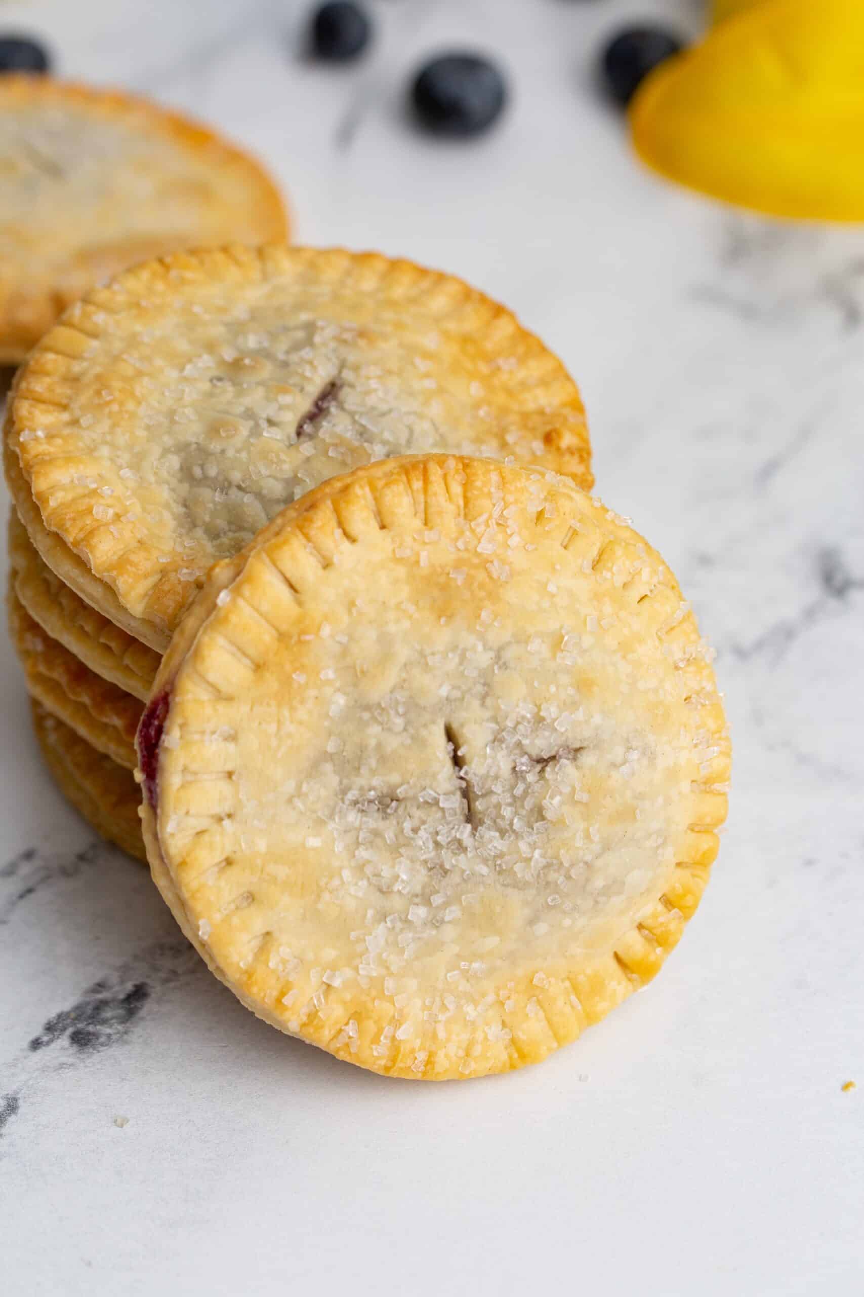 air fryer blueberry mini pies (4-ingredient blueberry hand pies)