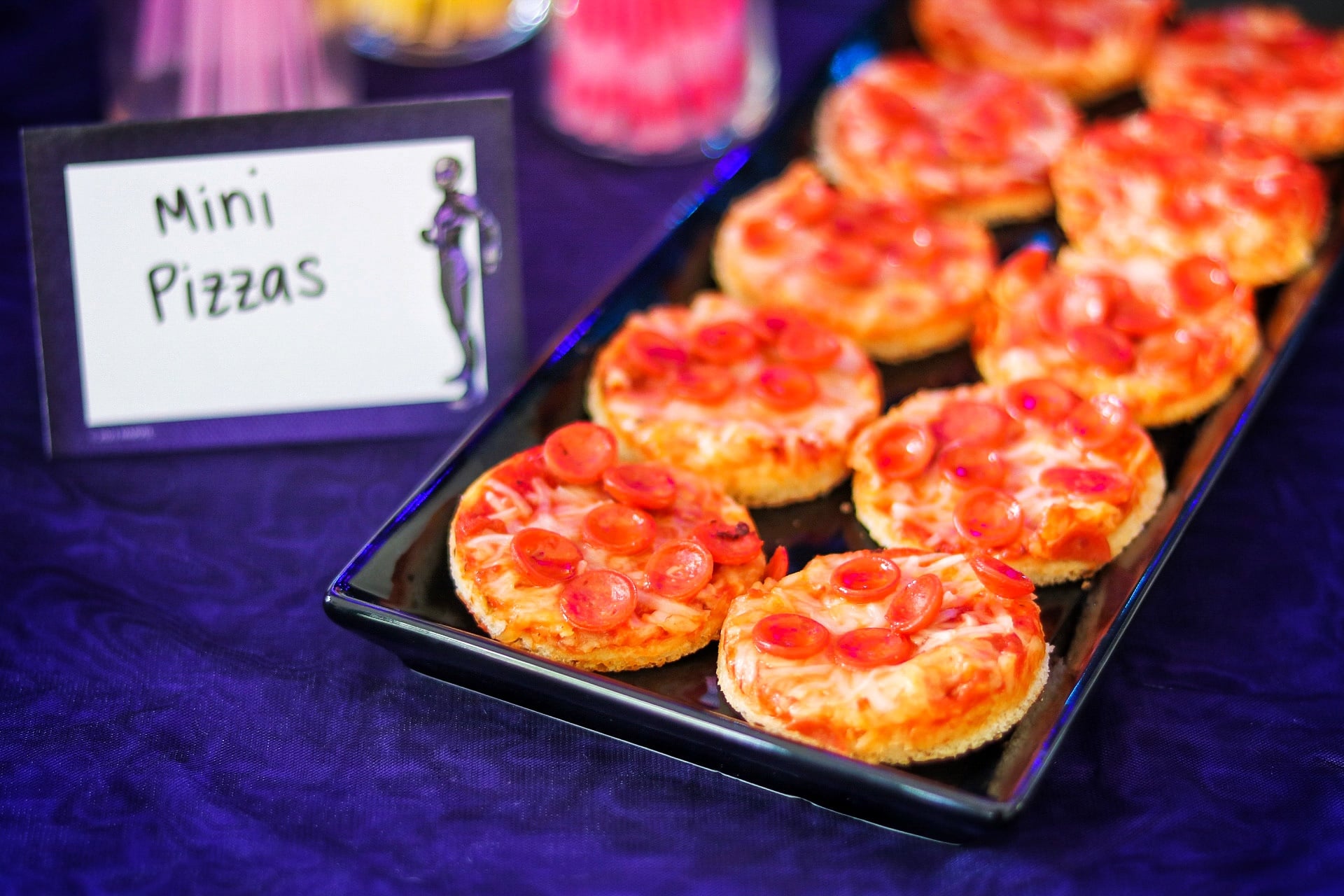 Ant Man party food ideas: mini pizzas