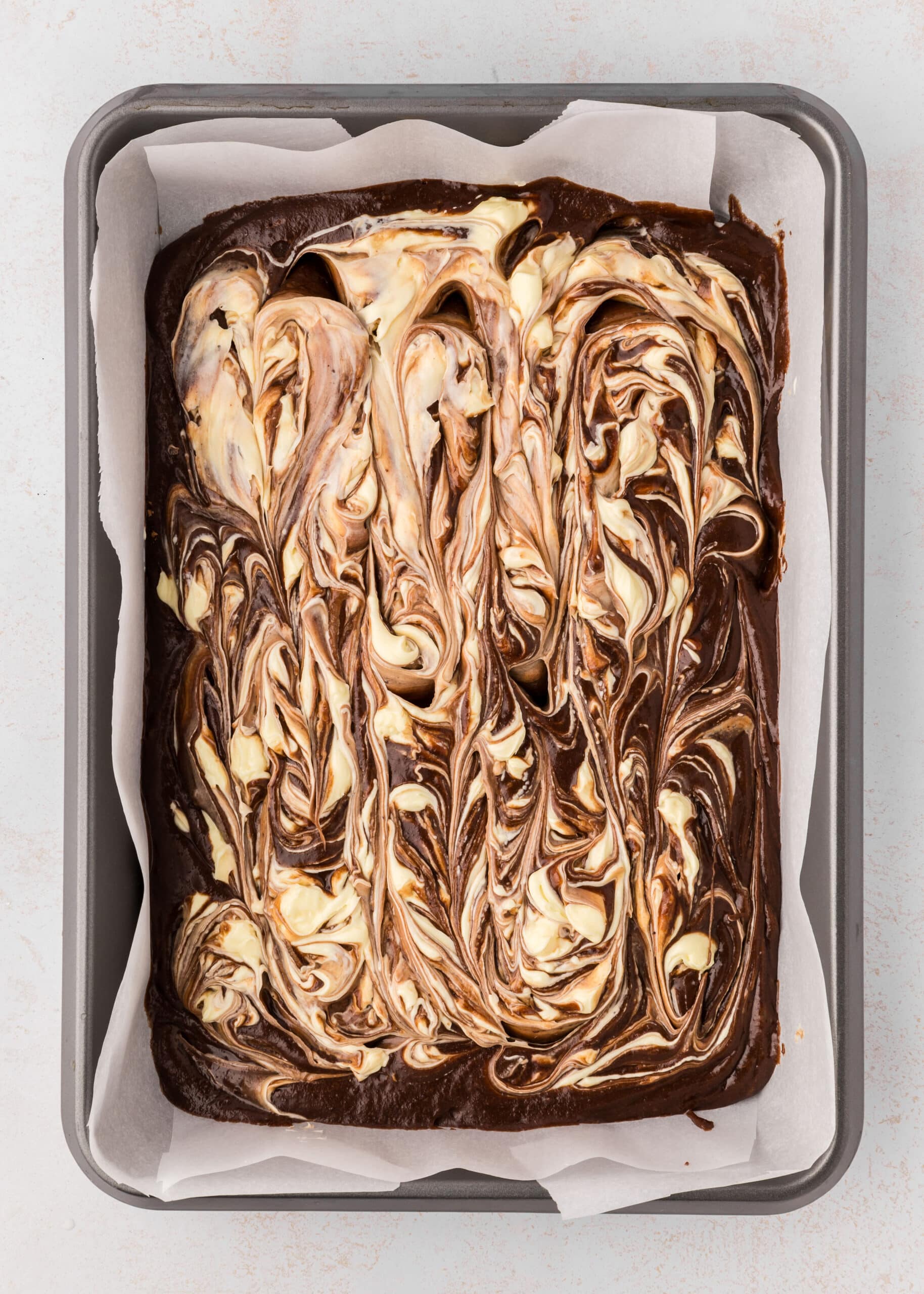 marble brownies with cream cheese swirl