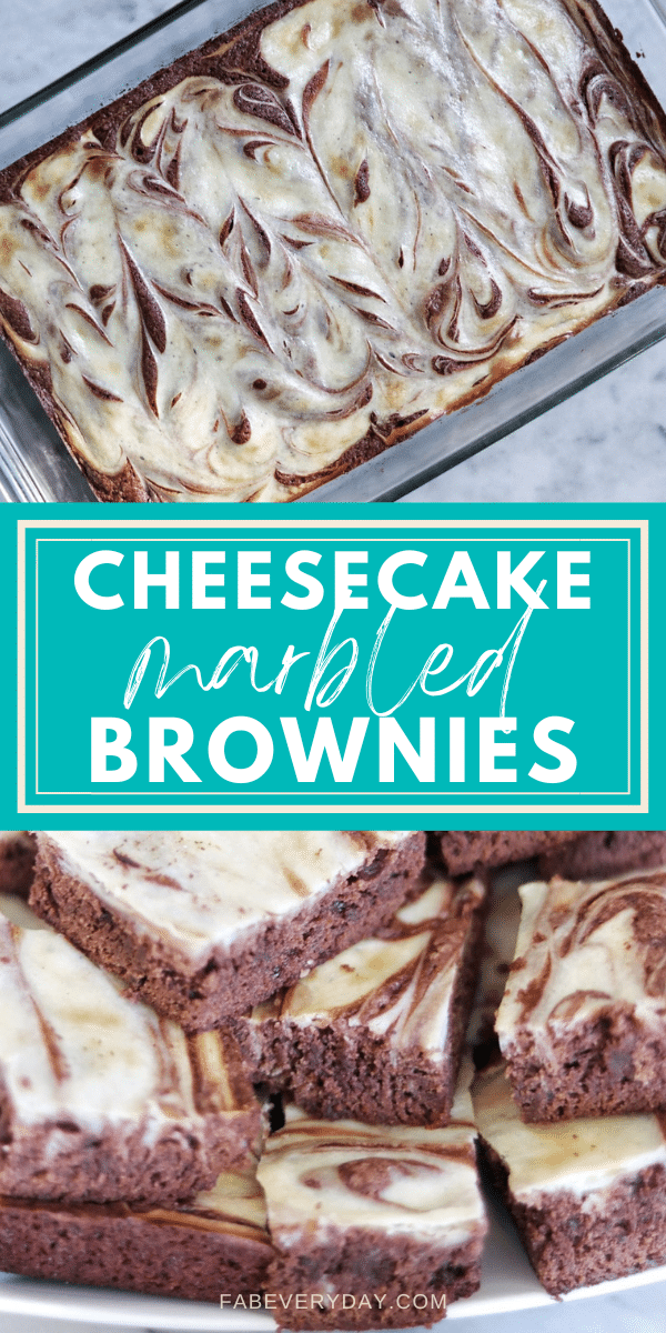 Cheesecake Marbled Brownies (cream cheese swirl brownies)