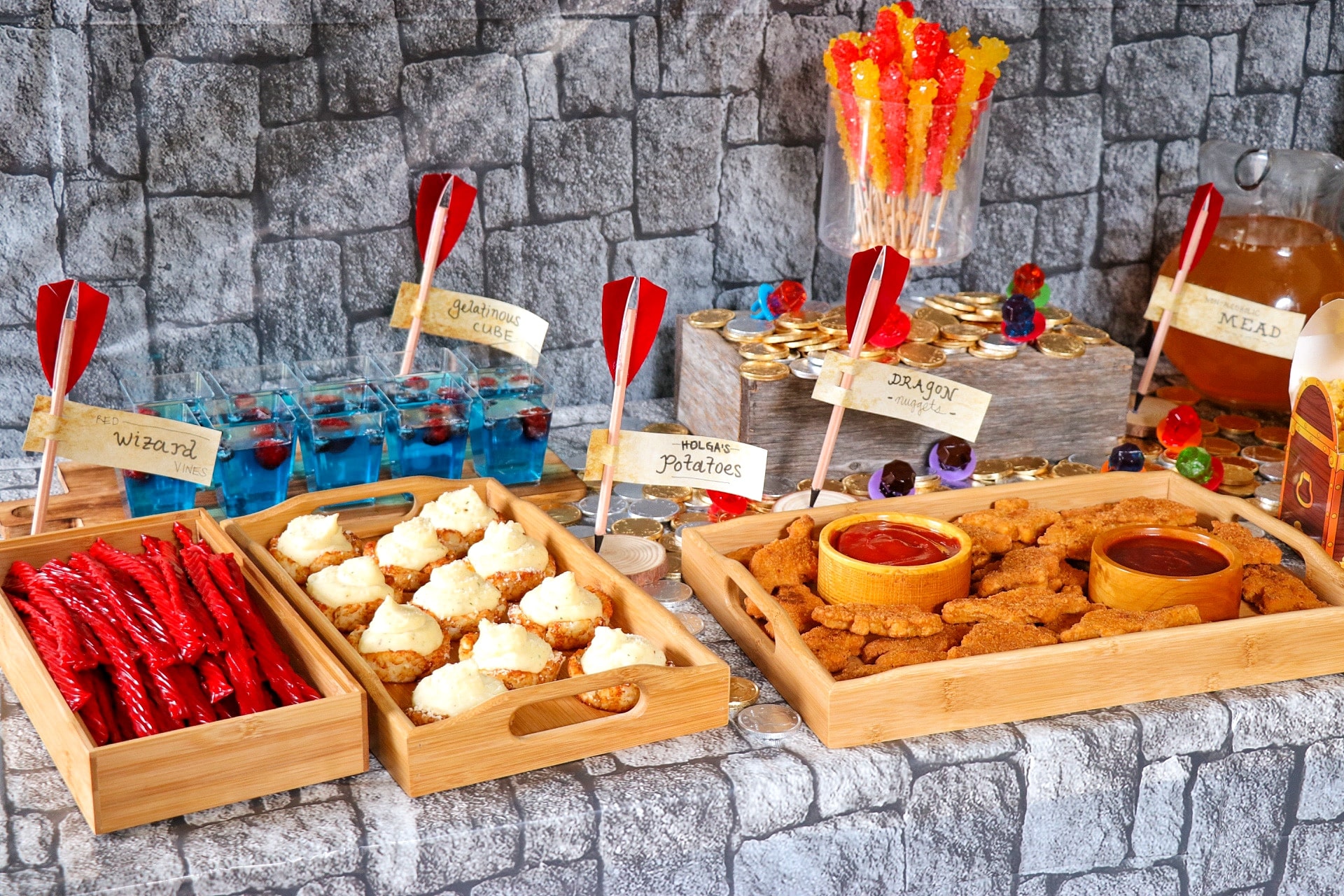 Food for a Dungeons and Dragons birthday party