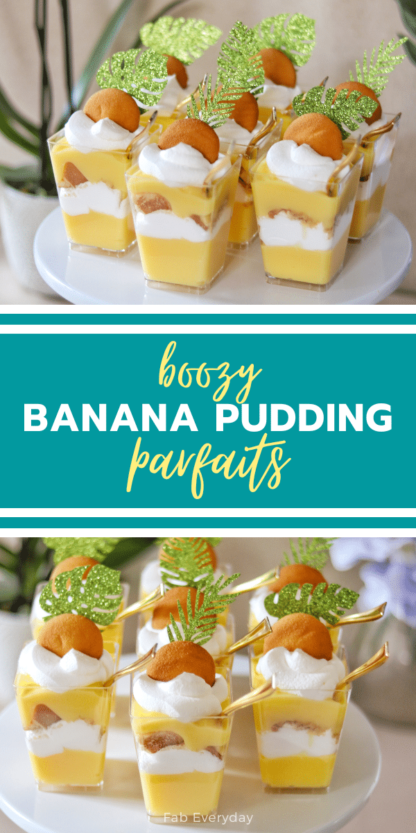Spiked Banana Pudding Parfait (Boozy Banana Pudding Dessert)
