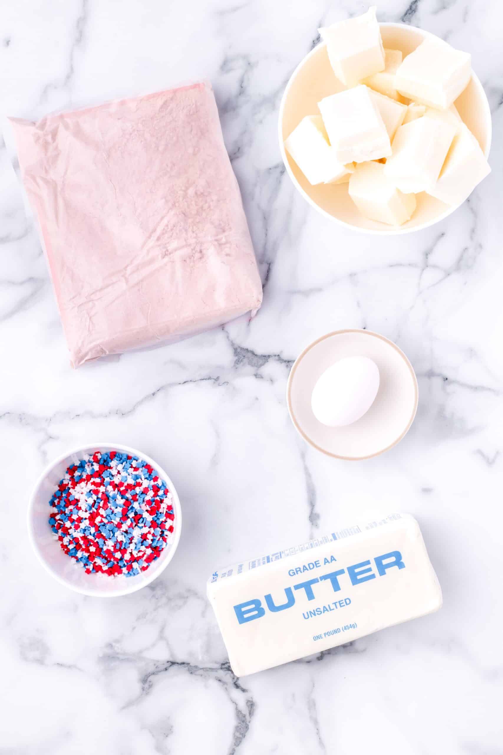 4th of July cake mix cookies recipe