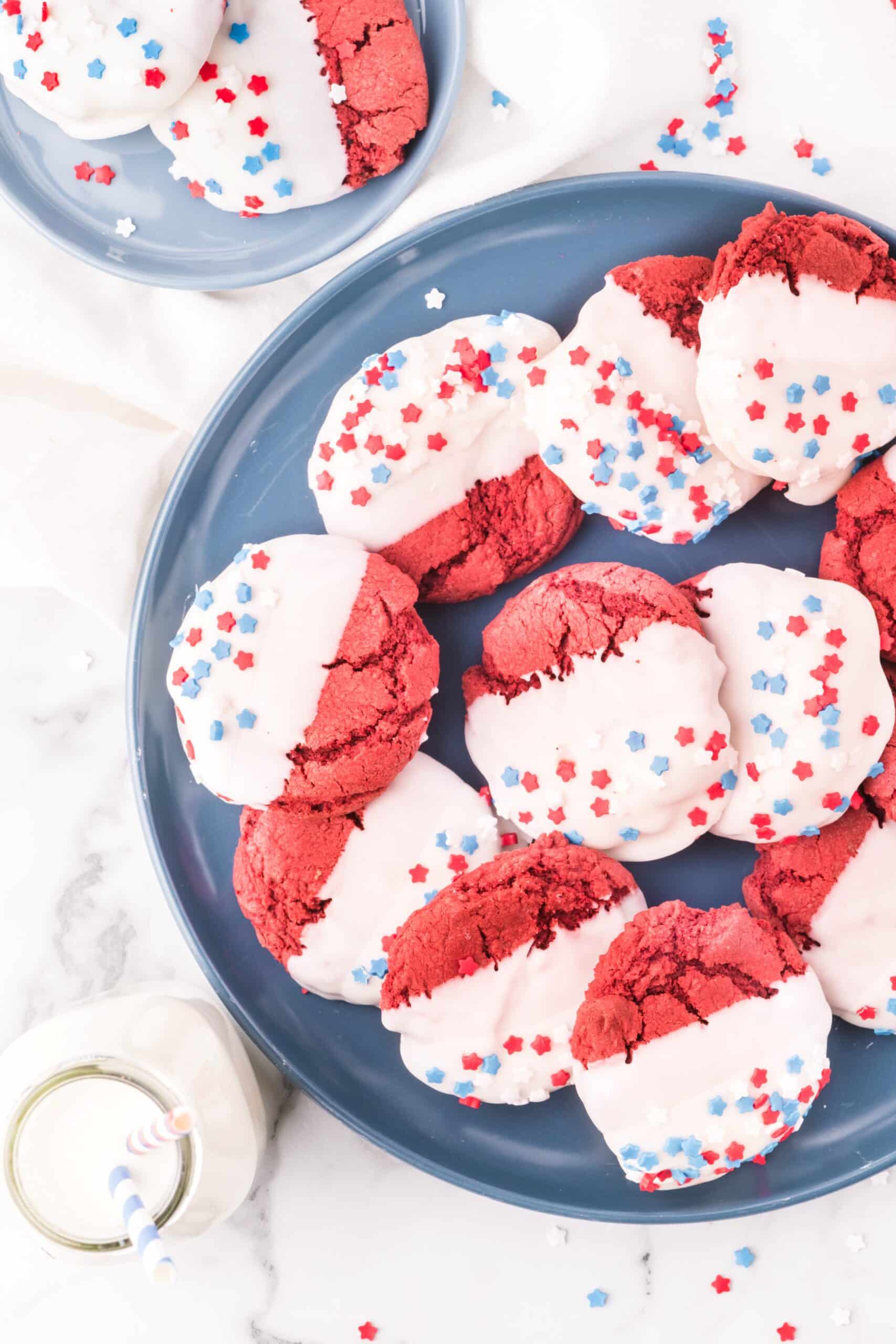 Easy 4th of July cookie recipe: Red Velvet 4th of July Cookies