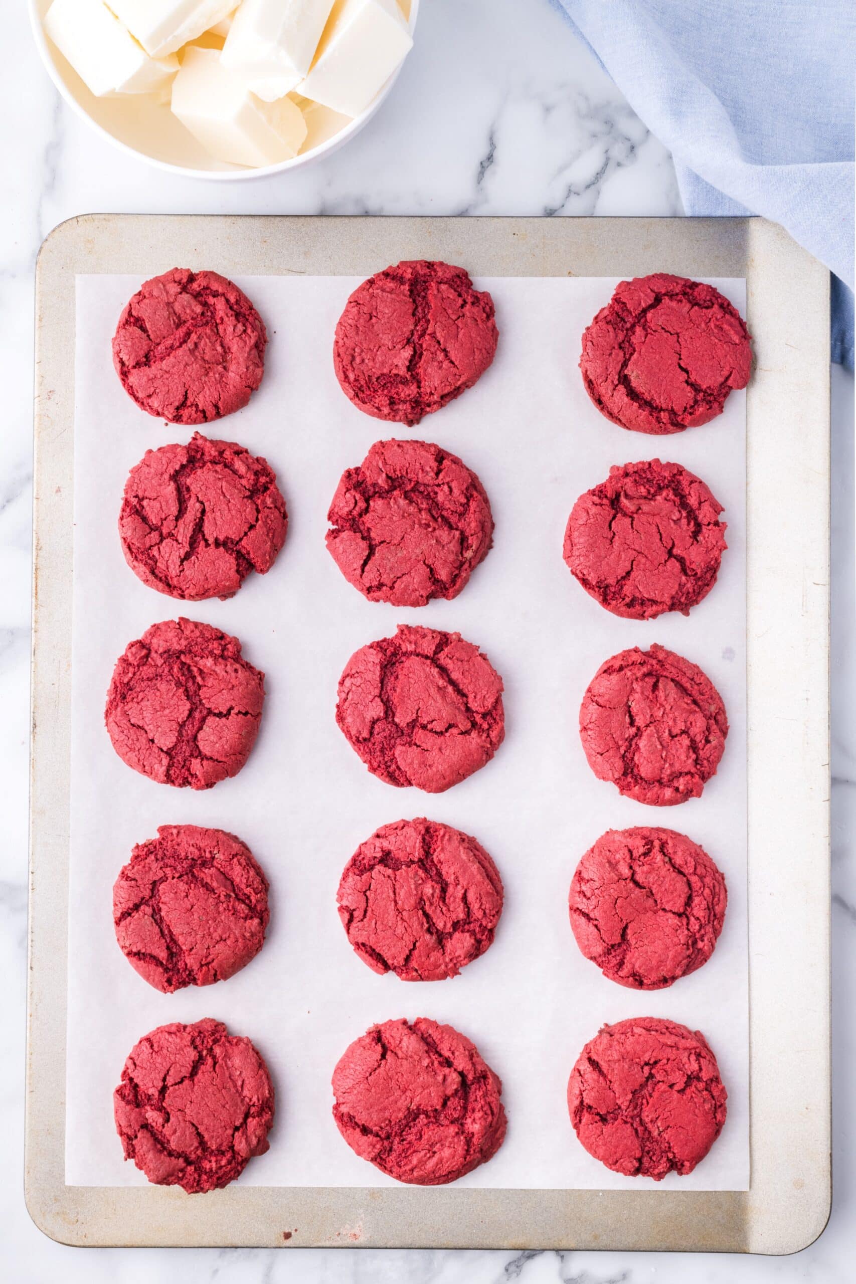 red velvet 4th of July cookies