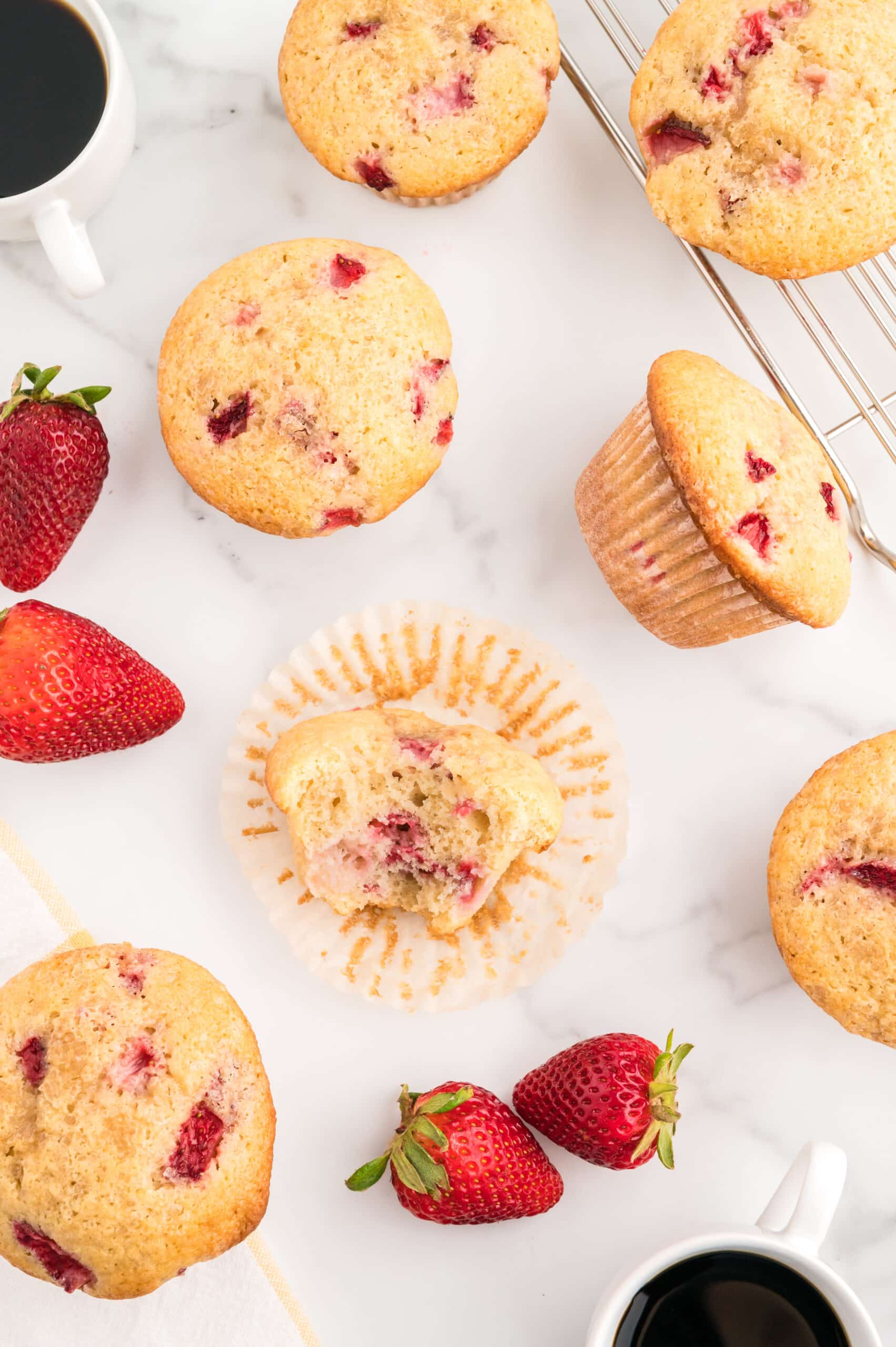 buttermilk muffin recipe with fresh strawberries