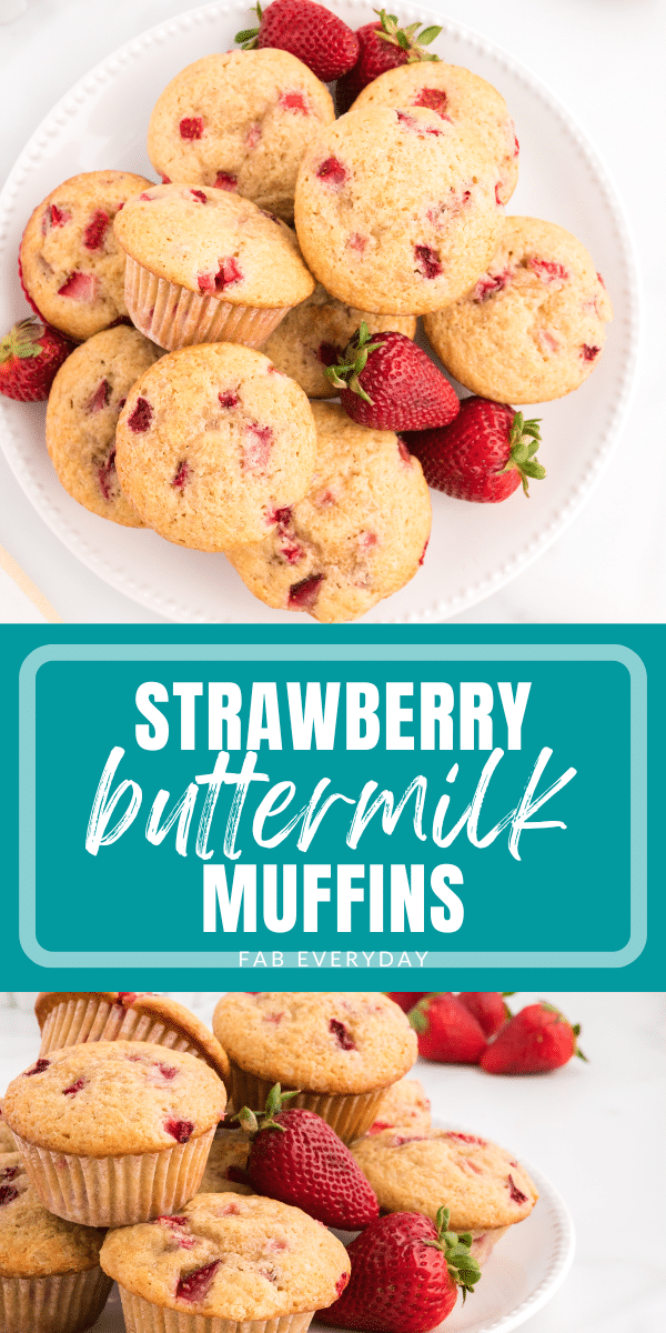 strawberry buttermilk muffins (easy buttermilk muffin recipe)