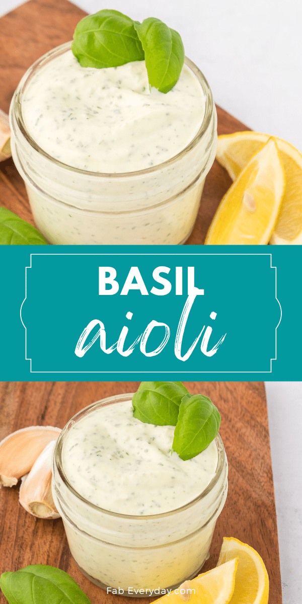 Basil Aioli (homemade garlic lemon basil aioli recipe)