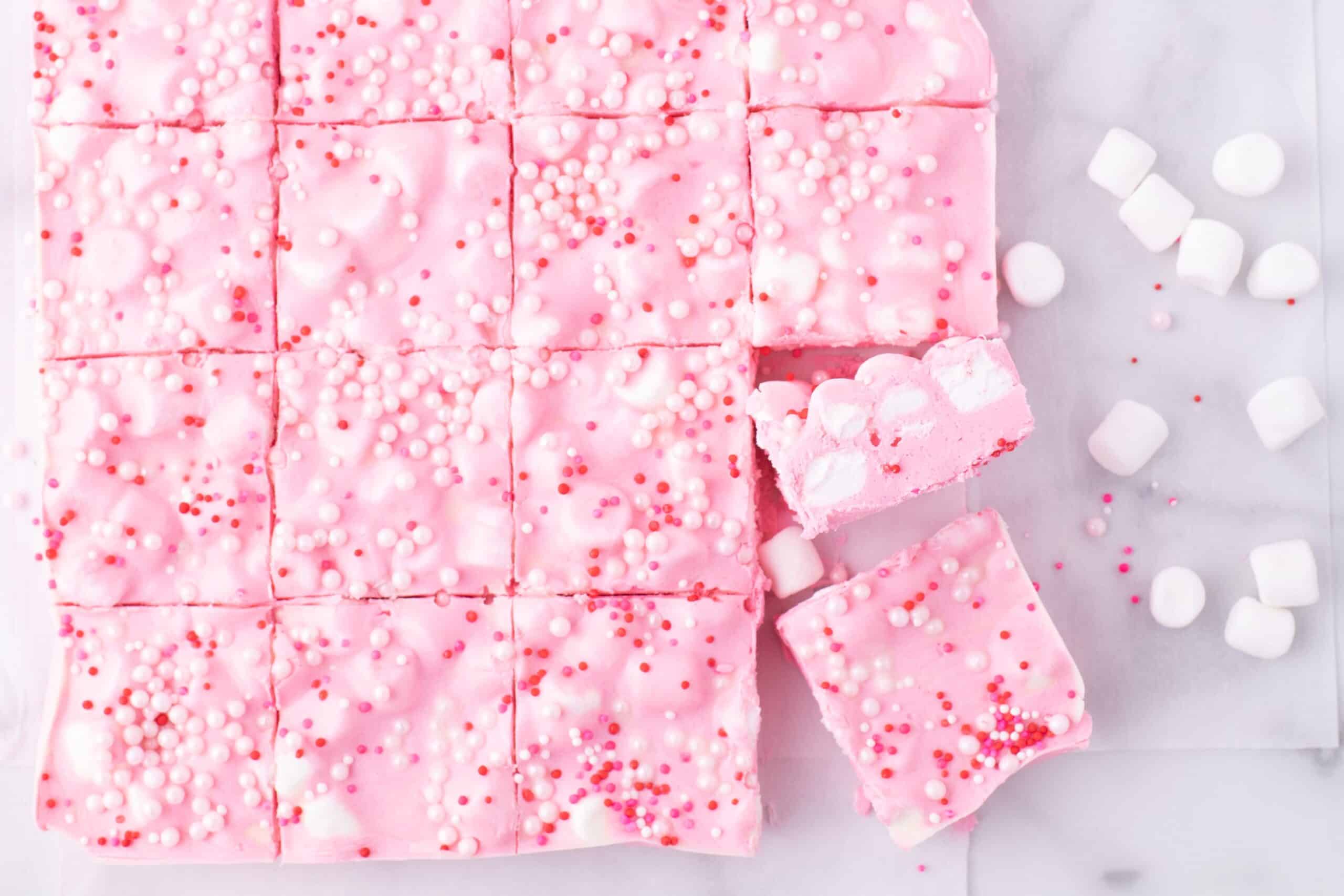 Bubblegum Fudge (pink fudge recipe)