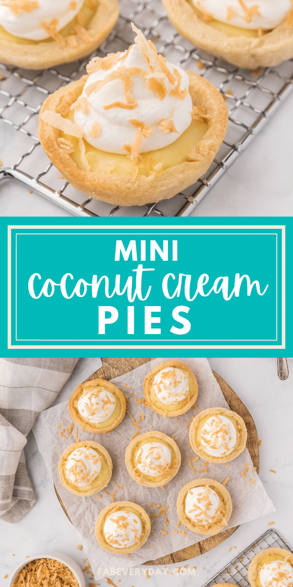 mini coconut cream pie recipe (individual coconut cream pies)