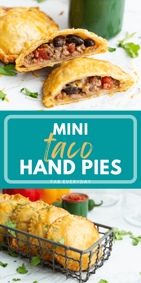 Mini Taco Pies (easy taco hand pies with pie crust)