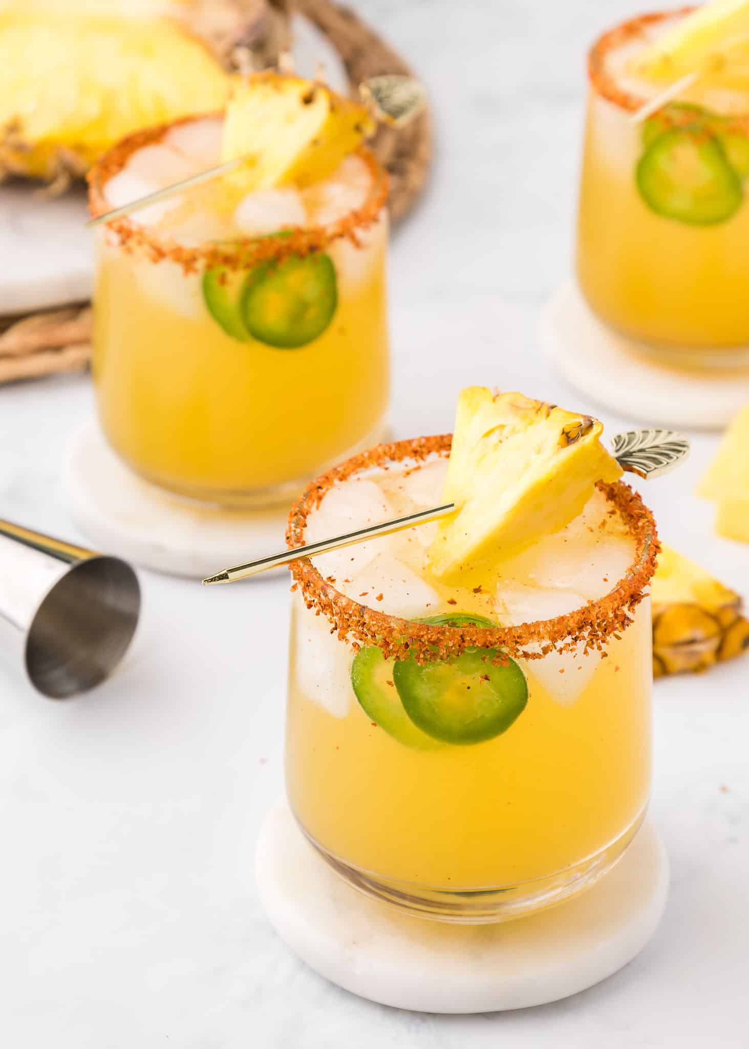 Spicy Pineapple Ginger Mocktail (spicy pineapple juice mocktail)