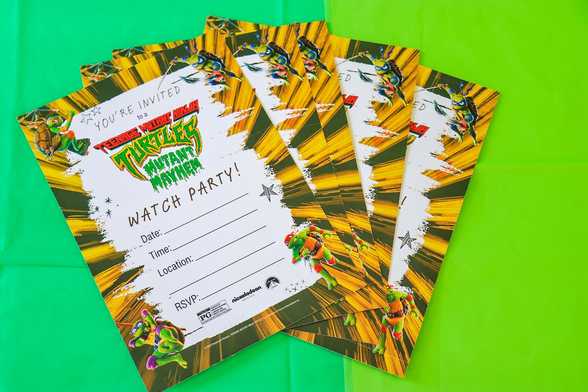 Teenage Mutant Ninja Turtles party printables 