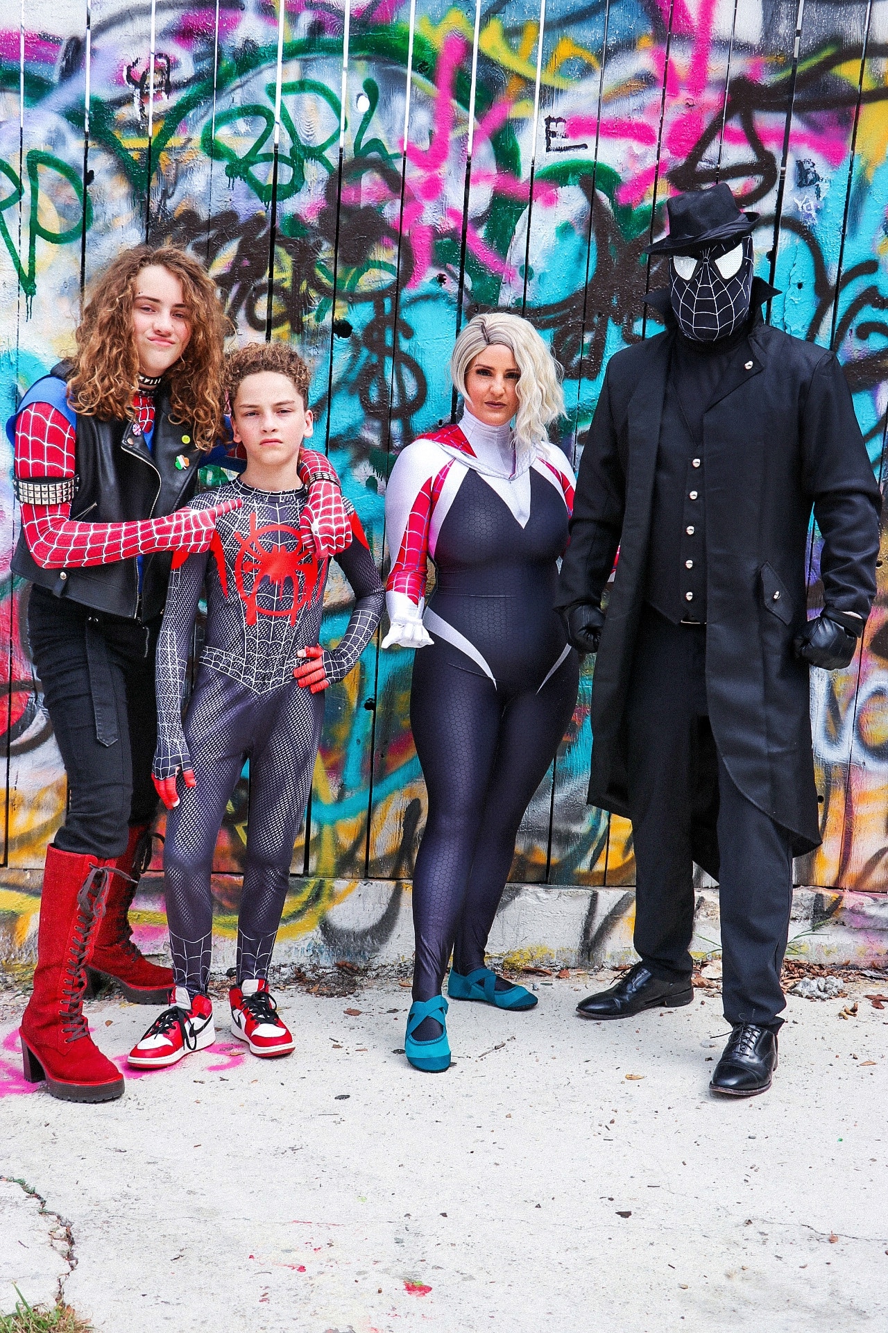 Family Across the Spider-Verse Costumes