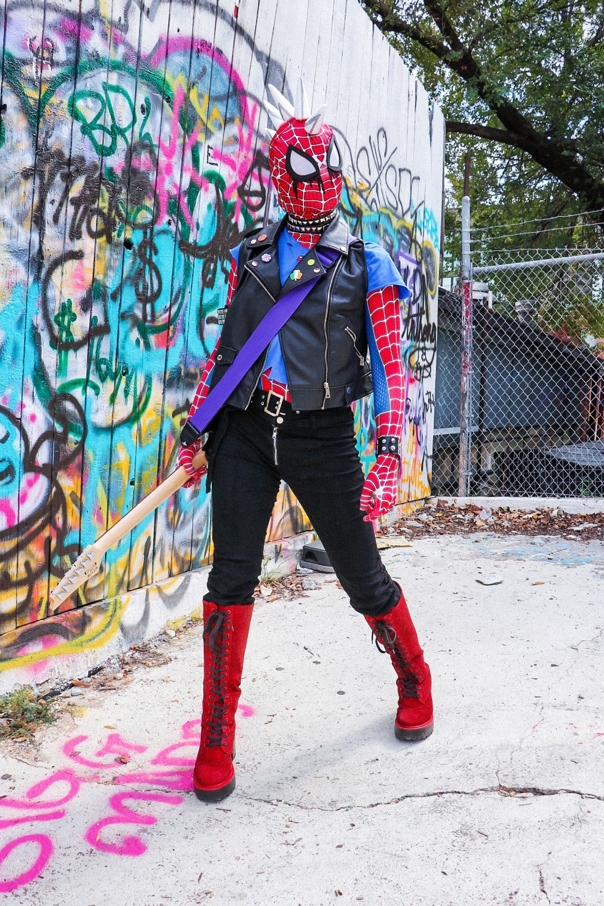 DIY Spider Punk costume