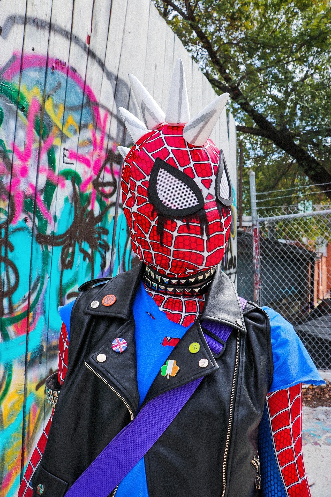 DIY Punk Spiderman costume