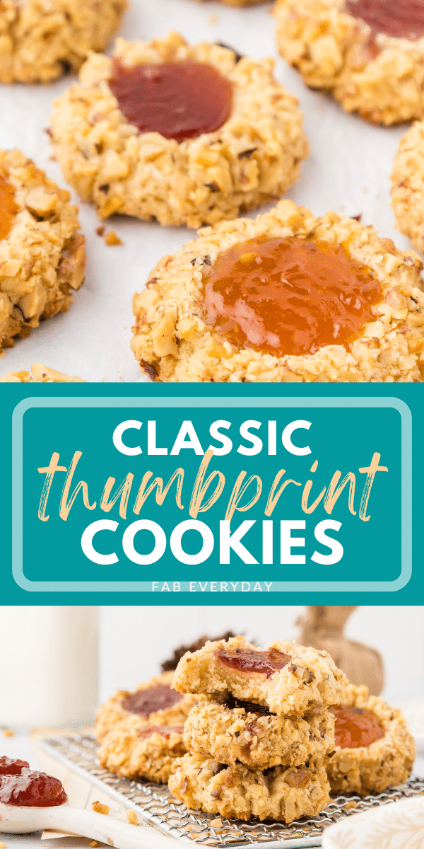 Classic Thumbprint Cookies (old-fashioned raspberry thumbprint cookies)