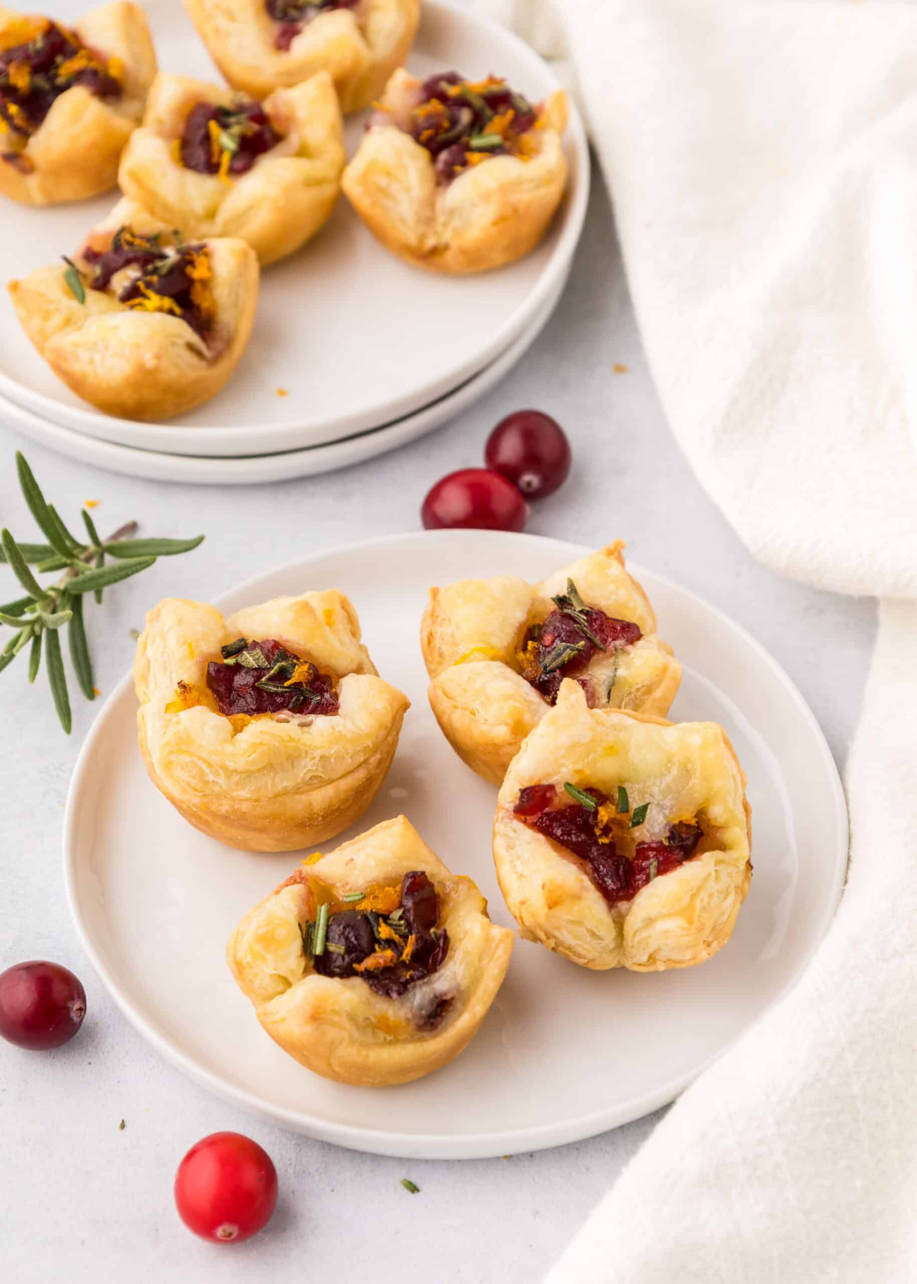 Cranberry and Camembert Bites with Rosemary