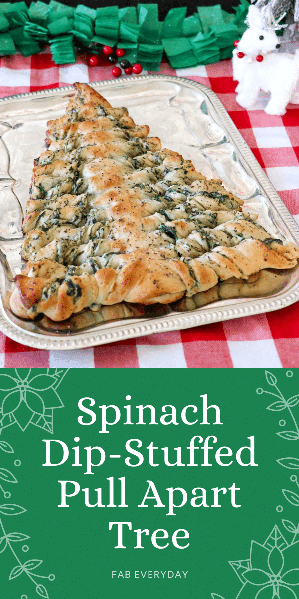 Spinach Dip-Stuffed Pull Apart Tree (pull apart Christmas tree recipe)