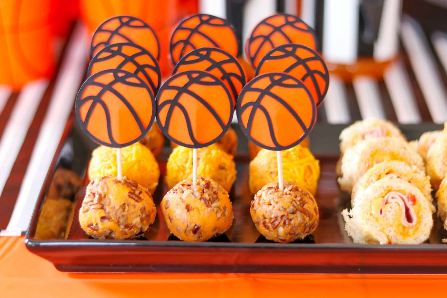 basketball themed snacks for a Final Four watch party