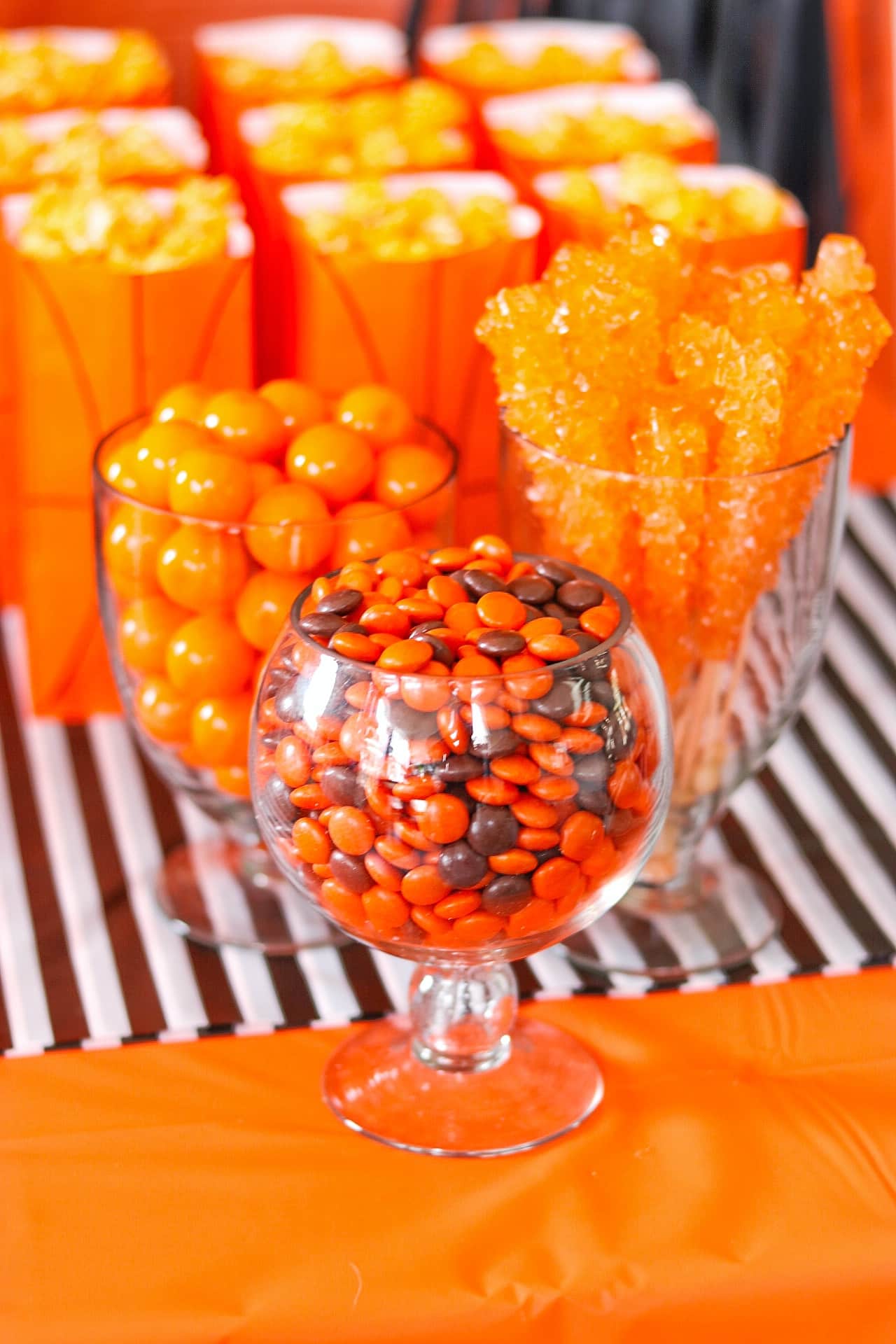 basketball birthday party food ideas: candy buffet