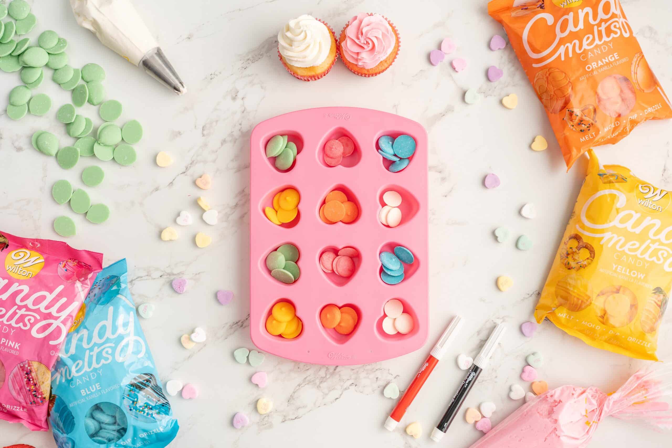 edible Valentine cupcake toppers
