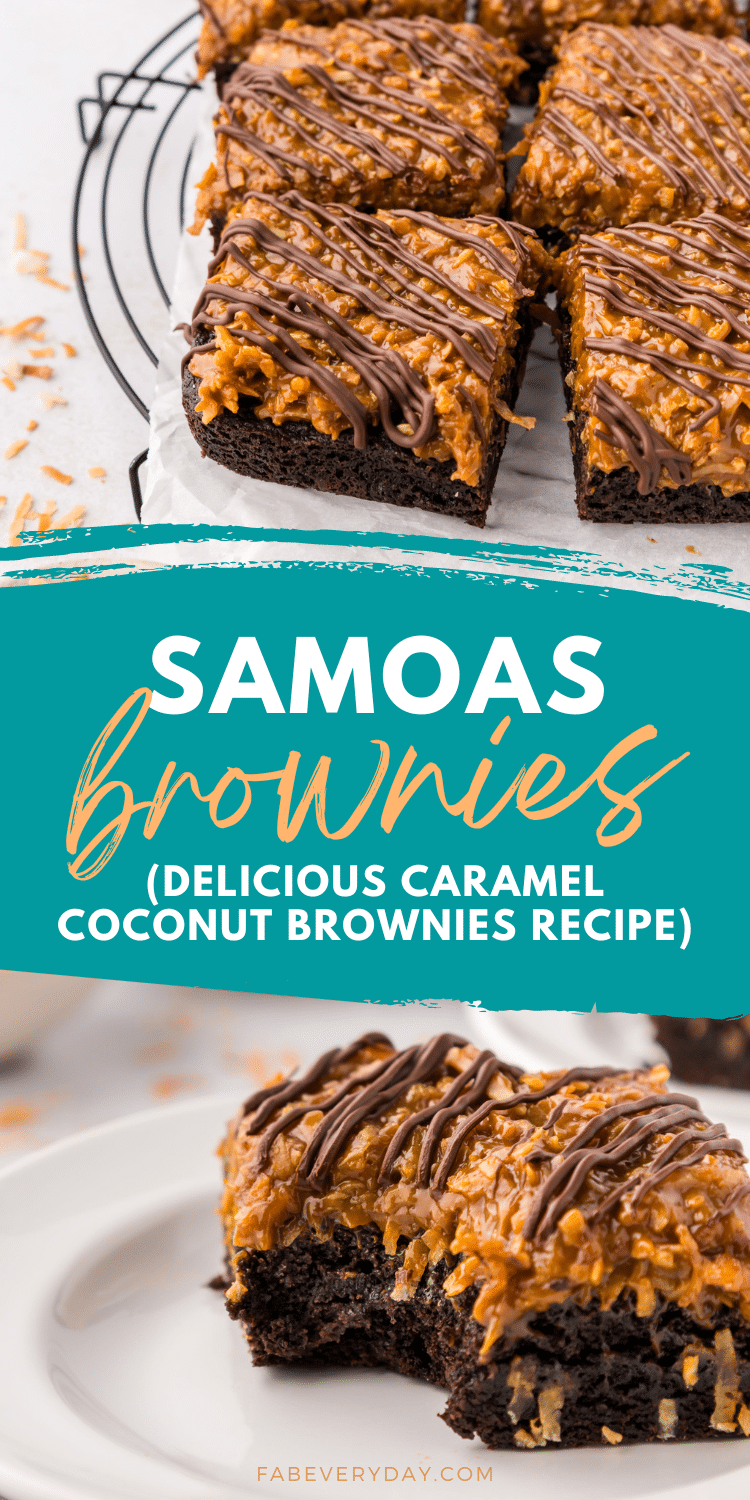 Caramel Coconut Brownies (Samoas brownies recipe)